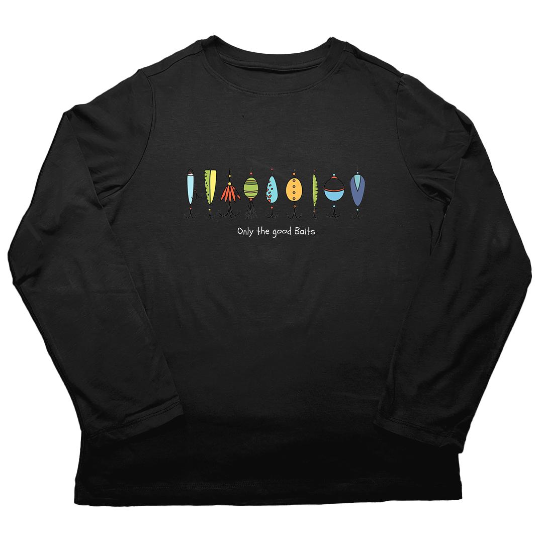 Only The Good Baits Adult Long Sleeve Tee - Muddy Boots Clothing - Long Sleeve Tee