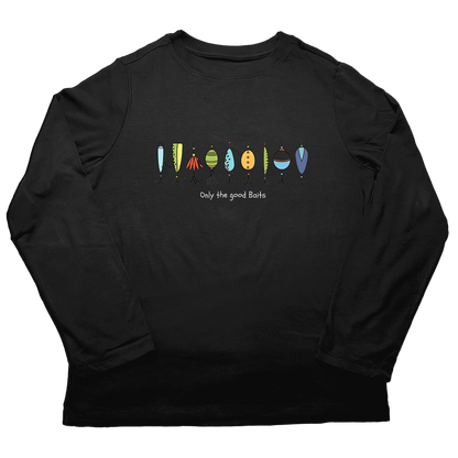 Only The Good Baits Adult Long Sleeve Tee - Muddy Boots Clothing - Long Sleeve Tee