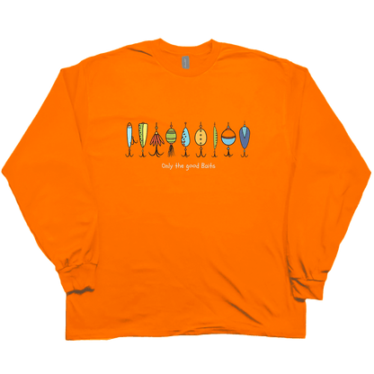 Only The Good Baits Adult Long Sleeve Tee - Muddy Boots Clothing - Long Sleeve Tee