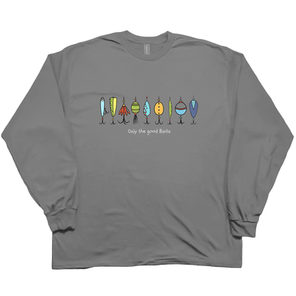Only The Good Baits Adult Long Sleeve Tee - Muddy Boots Clothing - Long Sleeve Tee