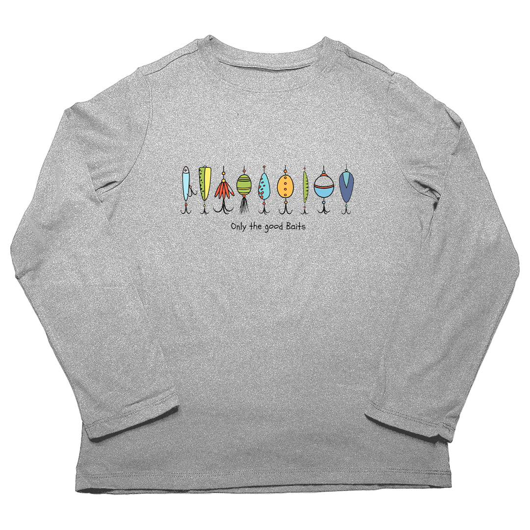 Only The Good Baits Adult Long Sleeve Tee - Muddy Boots Clothing - Long Sleeve Tee