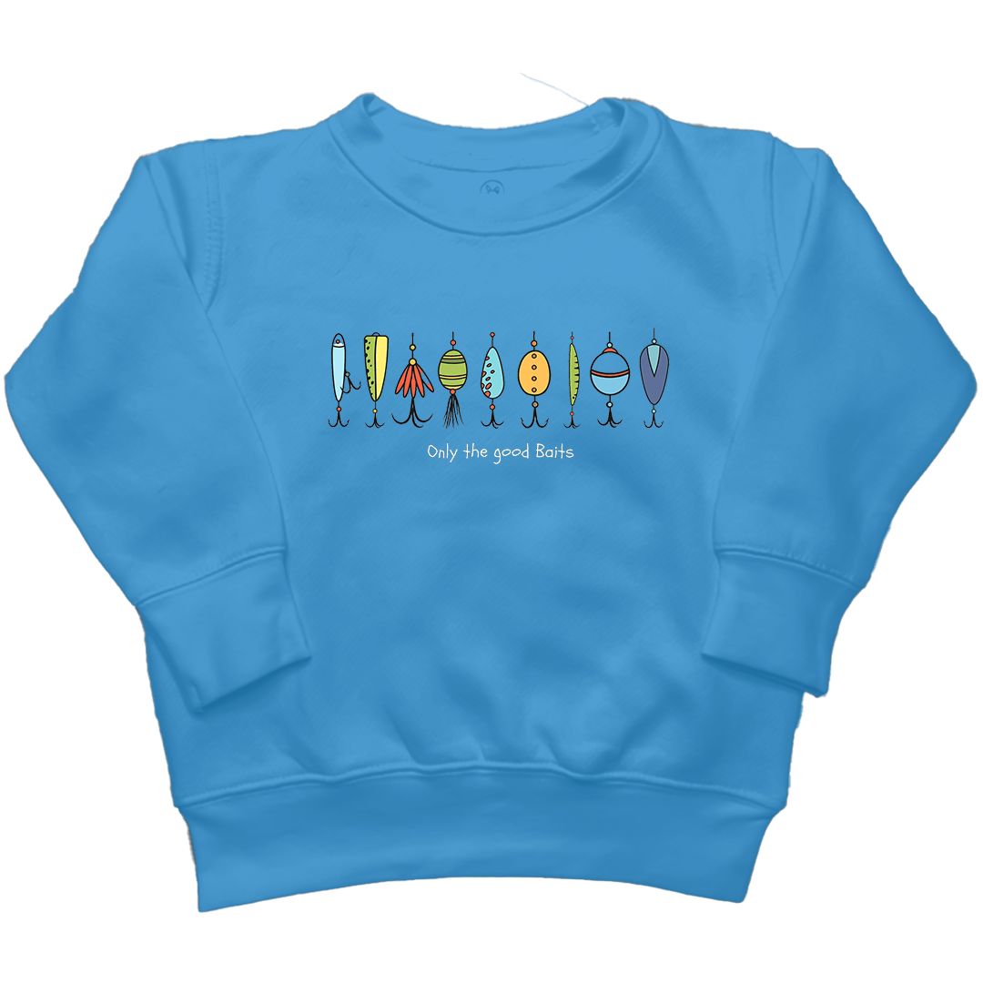 Only The Good Baits Kids Crew Neck Sweatshirt - Muddy Boots Clothing - Crew Neck Sweatshirt