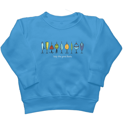 Only The Good Baits Kids Crew Neck Sweatshirt - Muddy Boots Clothing - Crew Neck Sweatshirt