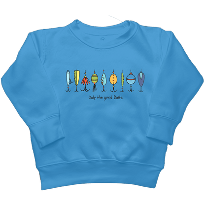 Only The Good Baits Kids Crew Neck Sweatshirt - Muddy Boots Clothing - Crew Neck Sweatshirt