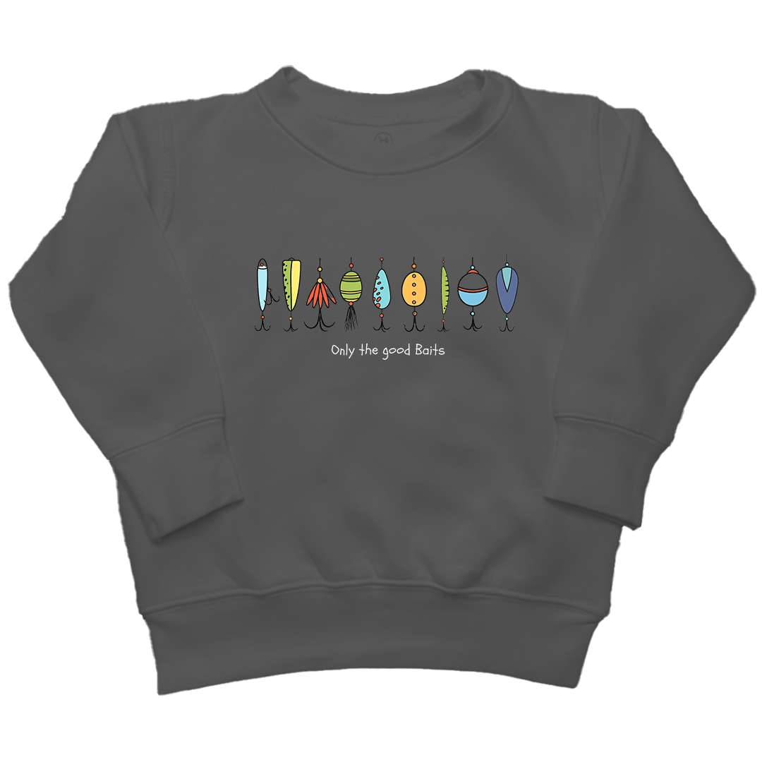 Only The Good Baits Kids Crew Neck Sweatshirt - Muddy Boots Clothing - Crew Neck Sweatshirt