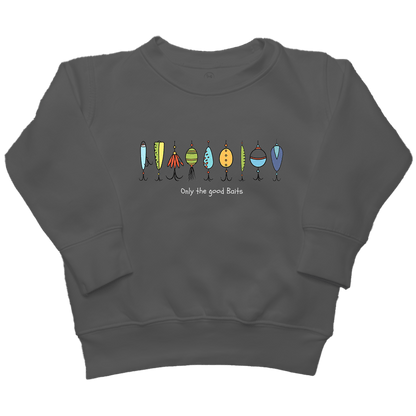 Only The Good Baits Kids Crew Neck Sweatshirt - Muddy Boots Clothing - Crew Neck Sweatshirt