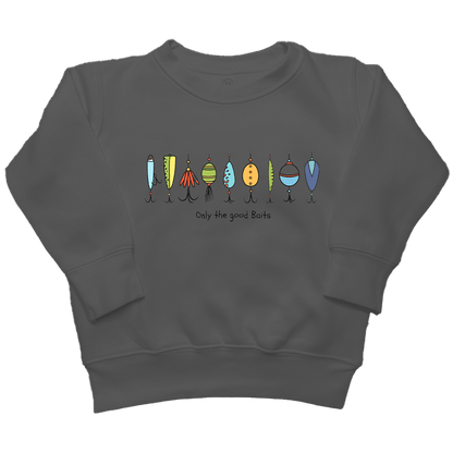 Only The Good Baits Kids Crew Neck Sweatshirt - Muddy Boots Clothing - Crew Neck Sweatshirt