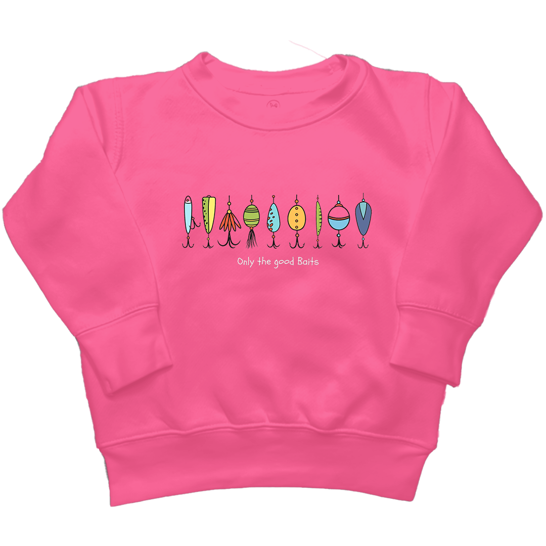 Only The Good Baits Kids Crew Neck Sweatshirt - Muddy Boots Clothing - Crew Neck Sweatshirt