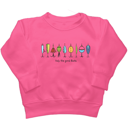 Only The Good Baits Kids Crew Neck Sweatshirt - Muddy Boots Clothing - Crew Neck Sweatshirt