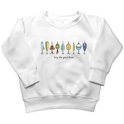 Only The Good Baits Kids Crew Neck Sweatshirt - Muddy Boots Clothing - Crew Neck Sweatshirt