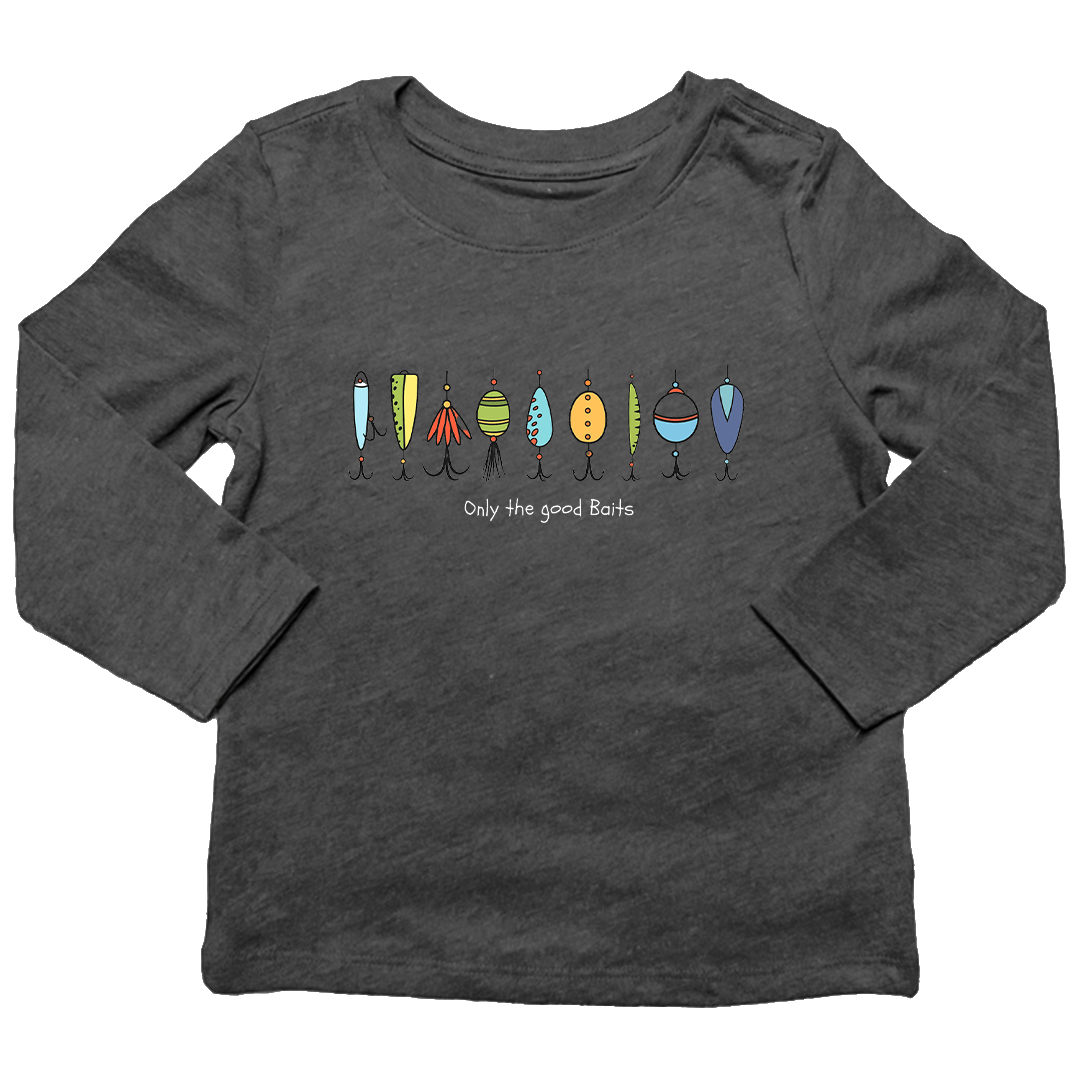 Only The Good Baits Kids Long Sleeve Tee - Muddy Boots Clothing - Long Sleeve Tee