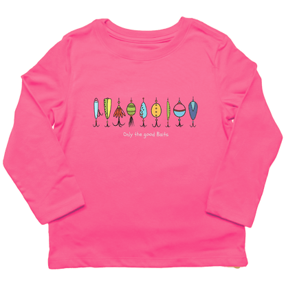 Only The Good Baits Kids Long Sleeve Tee - Muddy Boots Clothing - Long Sleeve Tee