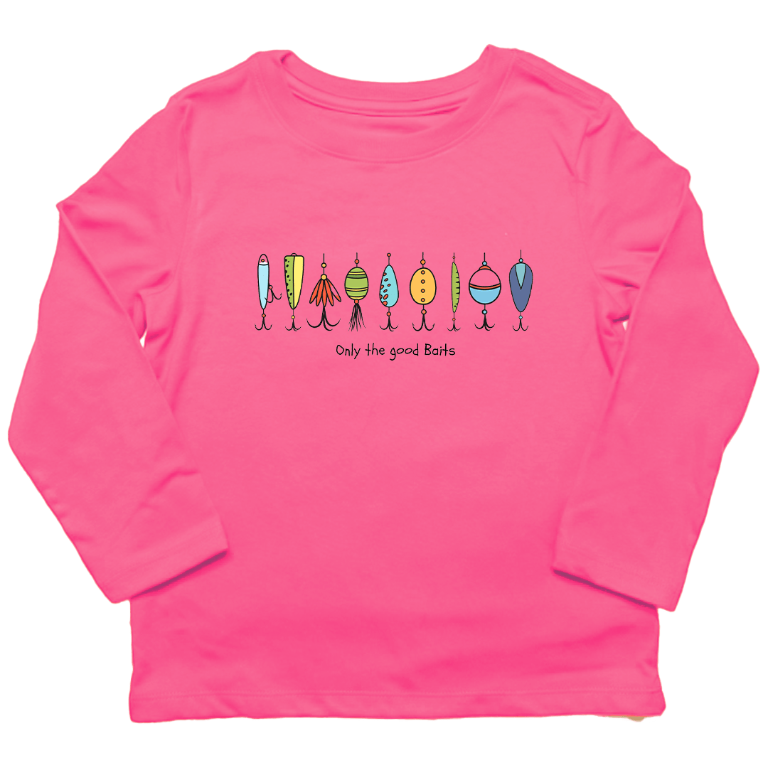 Only The Good Baits Kids Long Sleeve Tee - Muddy Boots Clothing - Long Sleeve Tee
