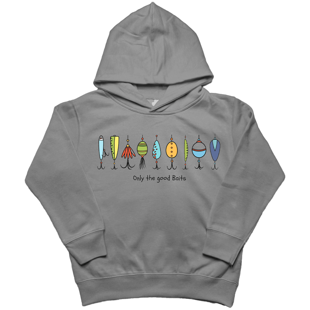 Only the Good Baits Toddler Hoodie - Muddy Boots Clothing - Hoodie