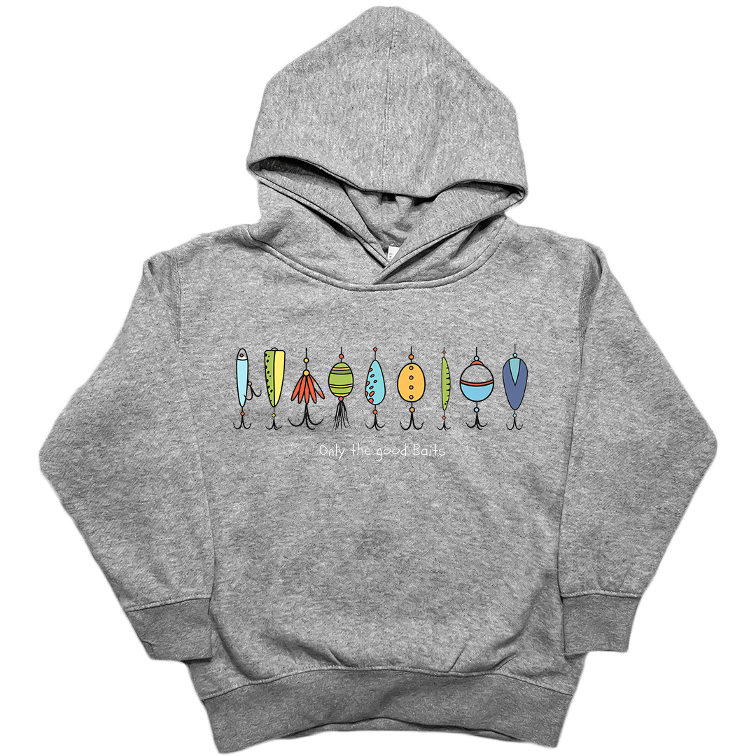 Only the Good Baits Toddler Hoodie - Muddy Boots Clothing - Hoodie