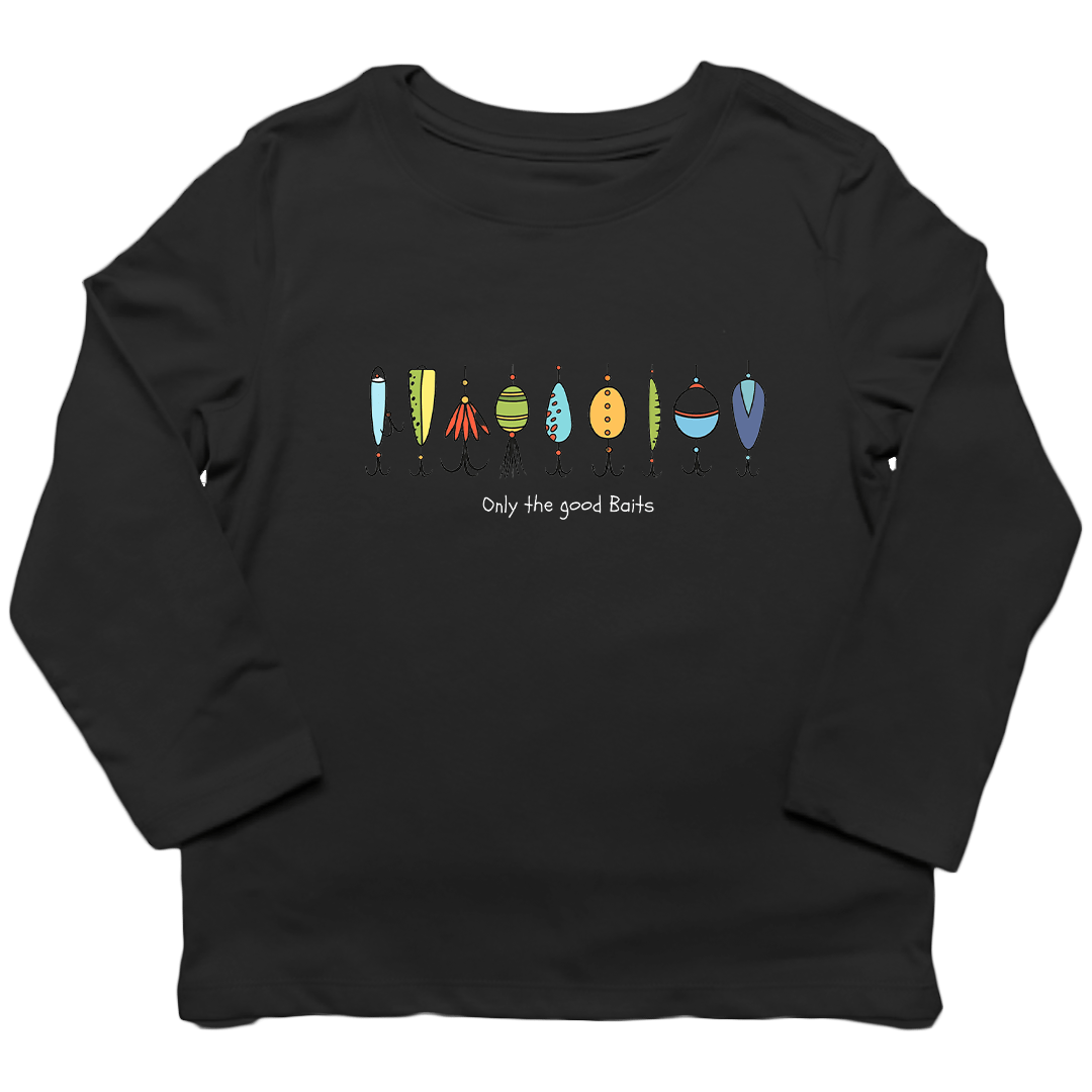 Only The Good Baits Toddler Long Sleeve Tee - Muddy Boots Clothing - Long Sleeve Tee