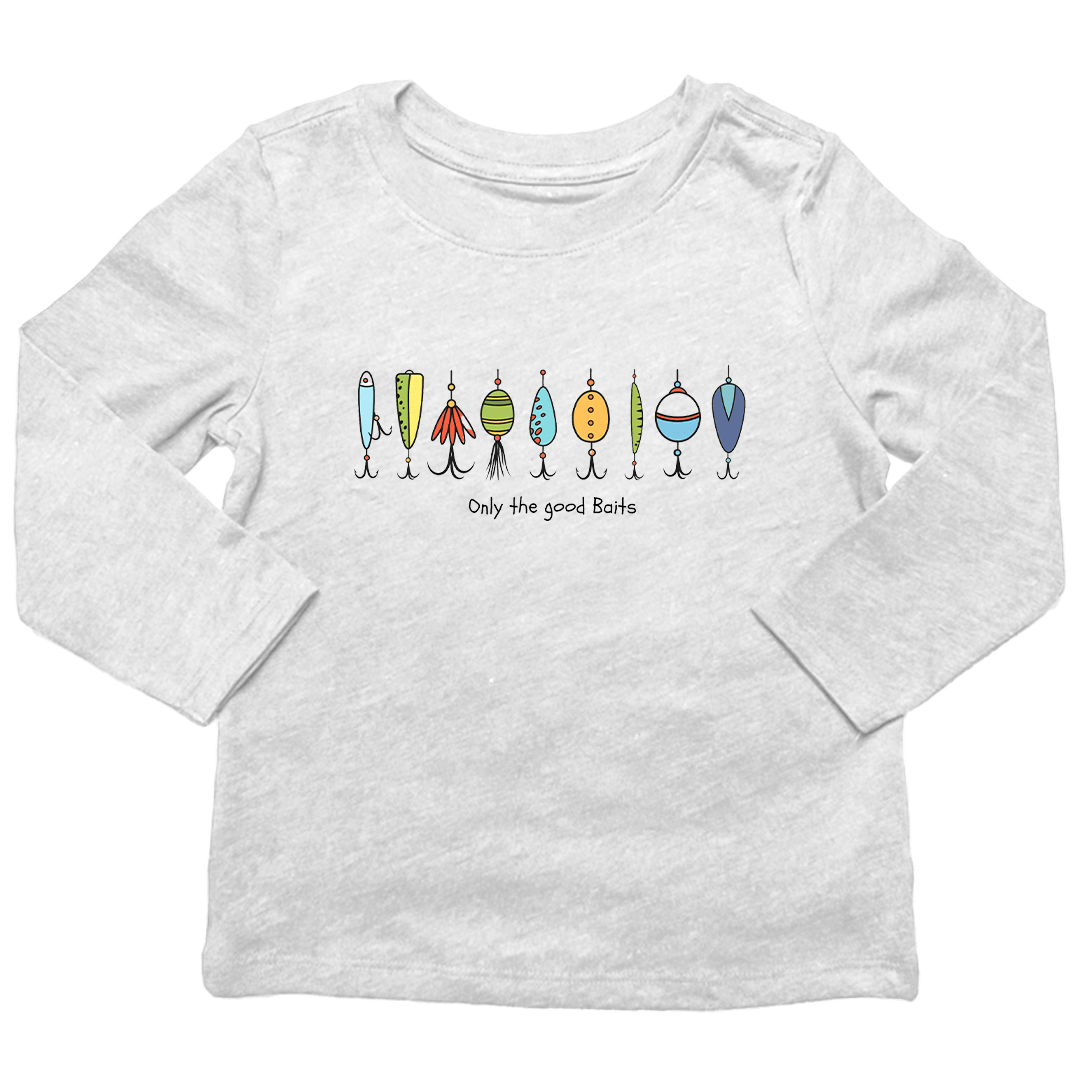 Only The Good Baits Toddler Long Sleeve Tee - Muddy Boots Clothing - Long Sleeve Tee