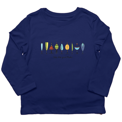 Only The Good Baits Toddler Long Sleeve Tee - Muddy Boots Clothing - Long Sleeve Tee