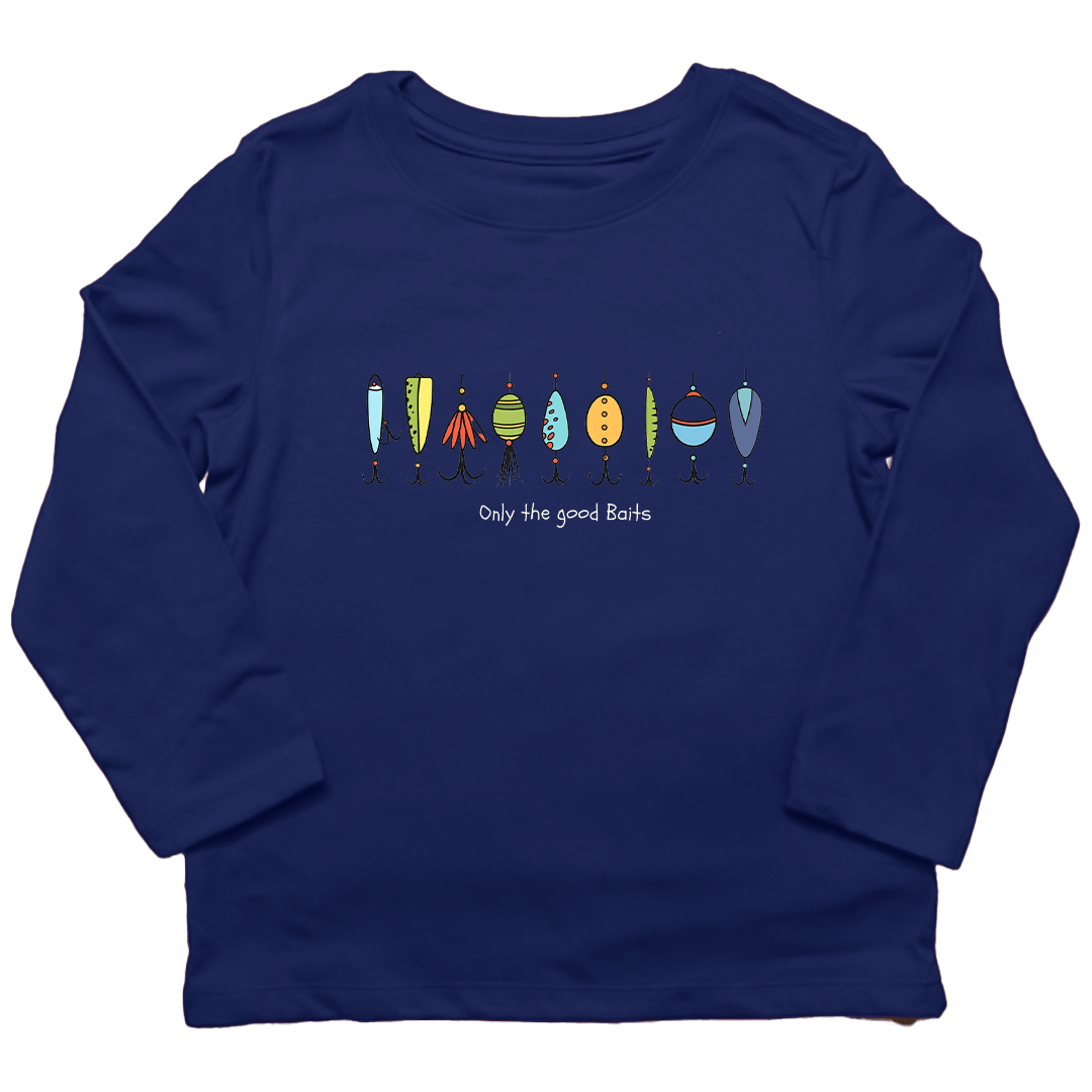Only The Good Baits Toddler Long Sleeve Tee - Muddy Boots Clothing - Long Sleeve Tee