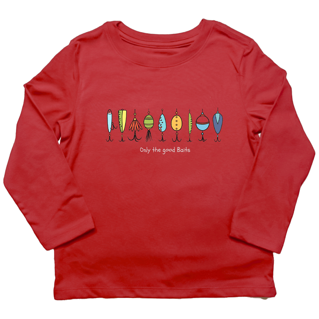 Only The Good Baits Toddler Long Sleeve Tee - Muddy Boots Clothing - Long Sleeve Tee