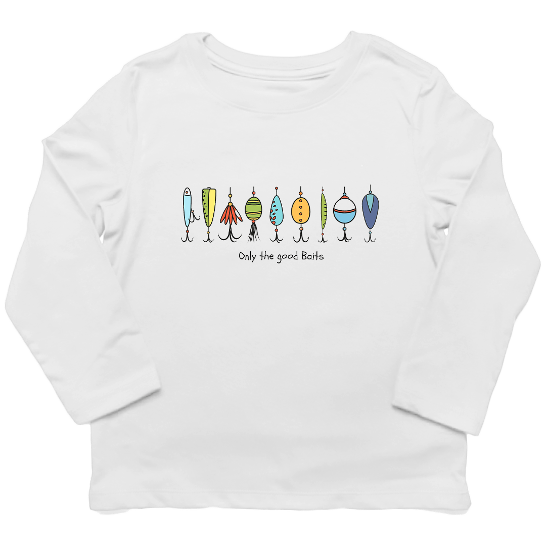 Only The Good Baits Toddler Long Sleeve Tee - Muddy Boots Clothing - Long Sleeve Tee