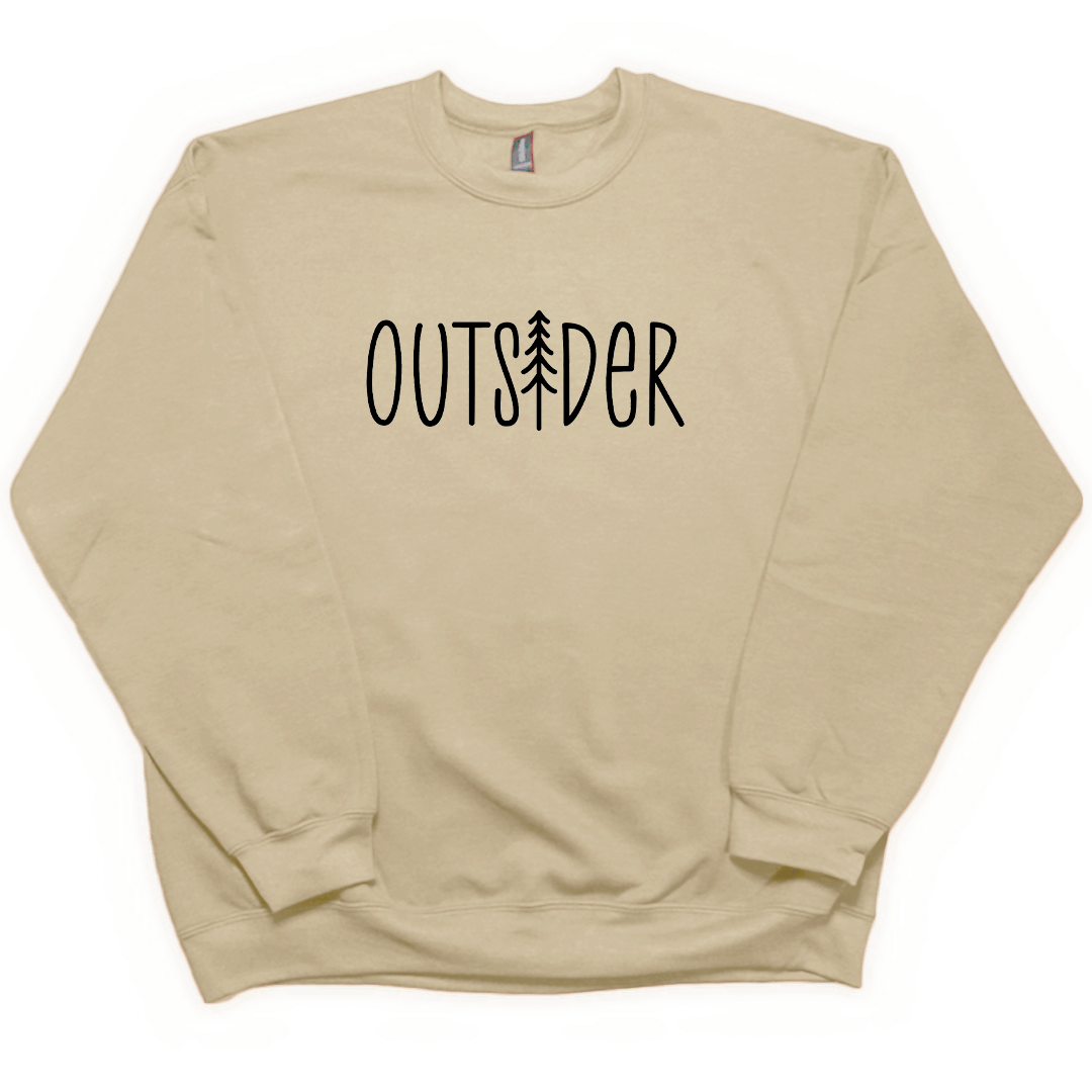 Outsider Adult Crew Neck Sweatshirt - Muddy Boots Clothing - Crew Neck Sweatshirt