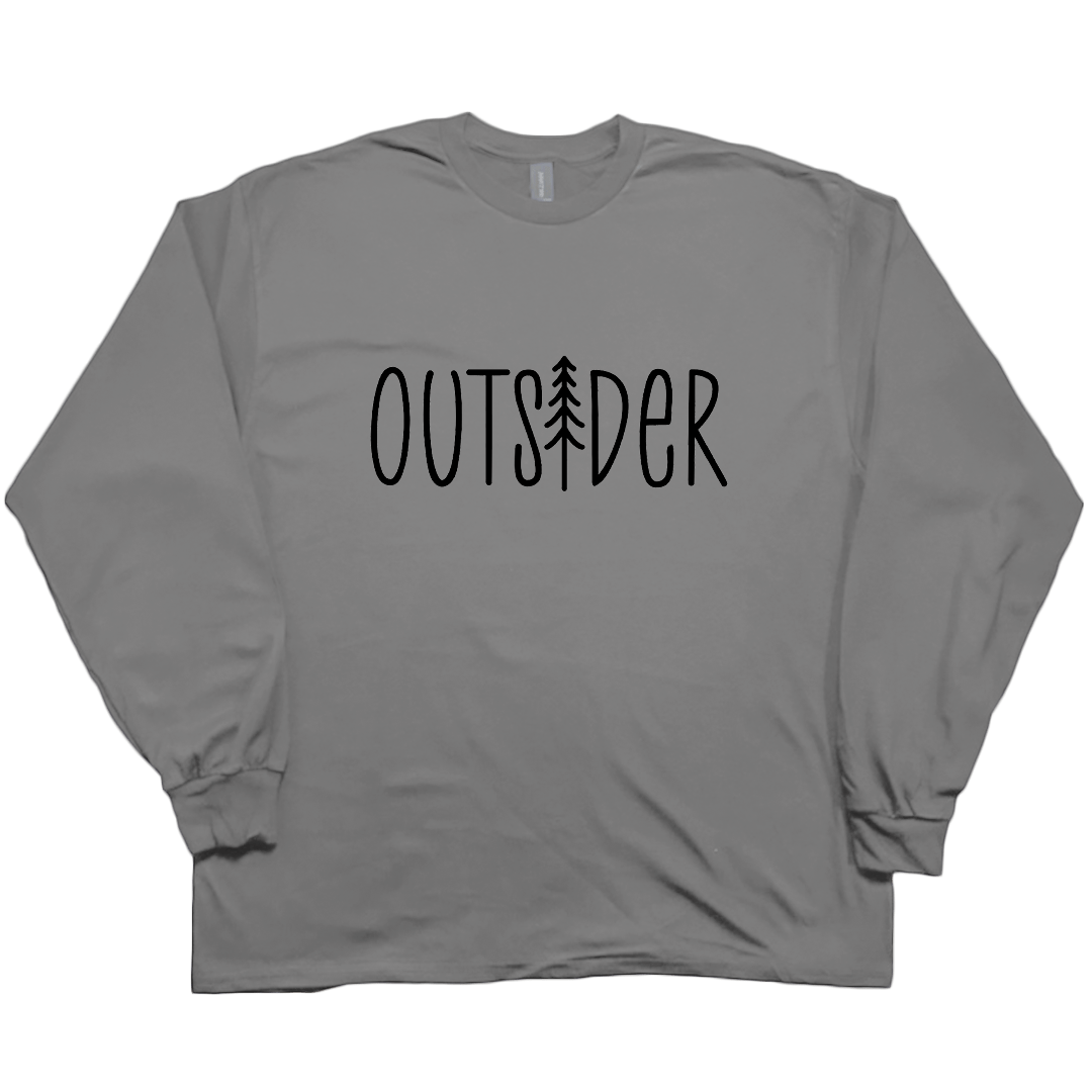 Outsider Adult Long Sleeve Tee - Muddy Boots Clothing - Long Sleeve Tee