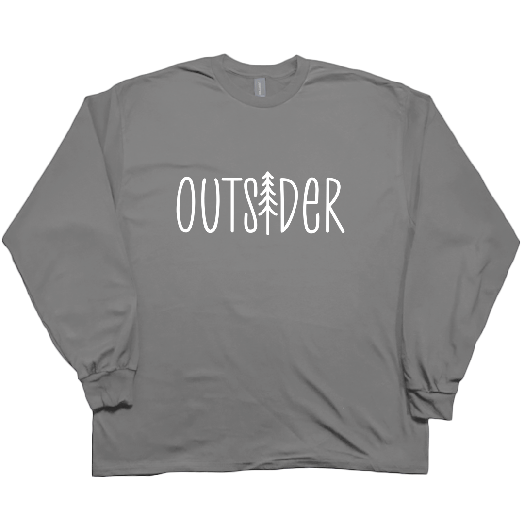 Outsider Adult Long Sleeve Tee - Muddy Boots Clothing - Long Sleeve Tee