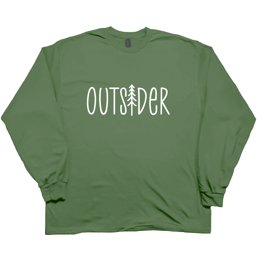 Outsider Adult Long Sleeve Tee - Muddy Boots Clothing - Long Sleeve Tee