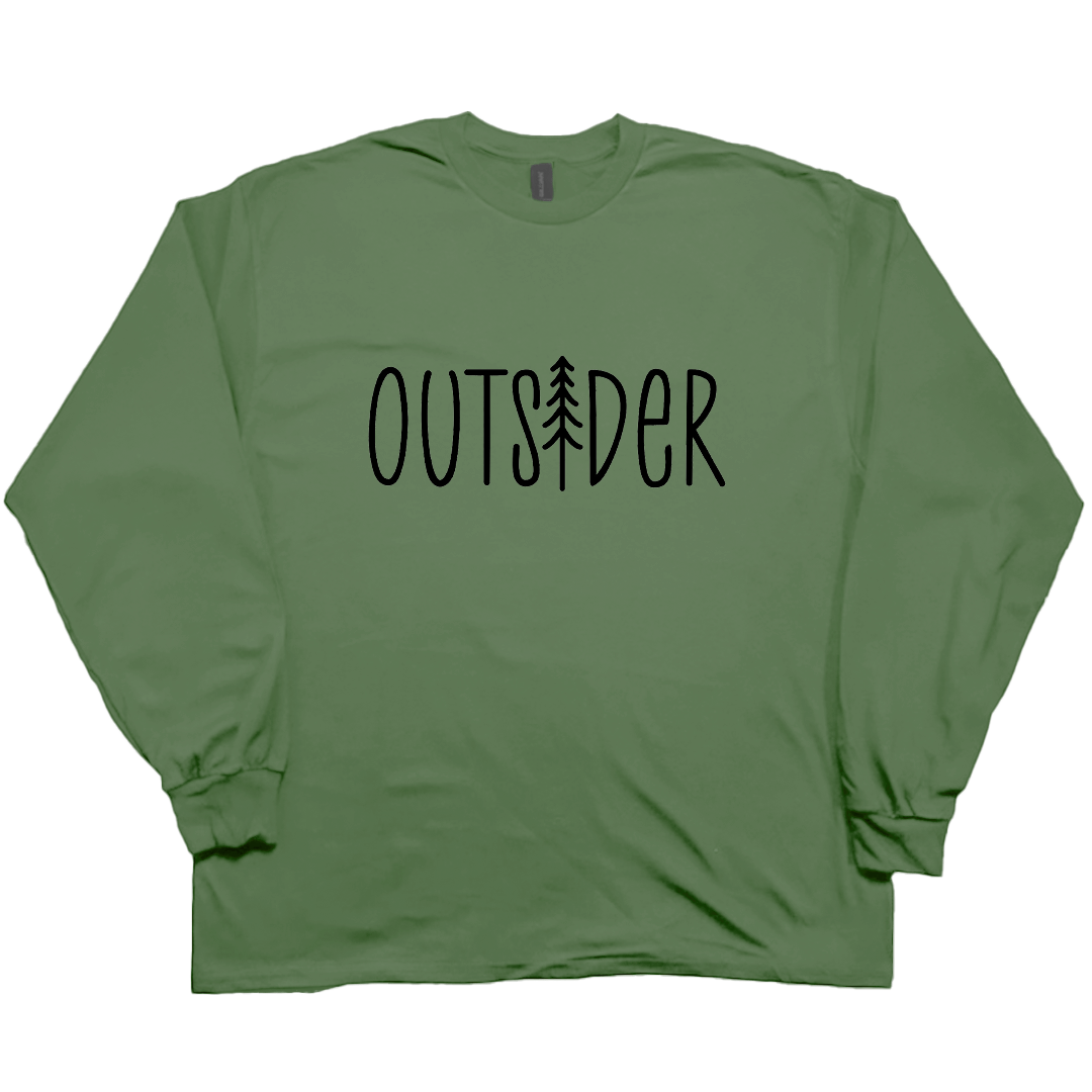 Outsider Adult Long Sleeve Tee - Muddy Boots Clothing - Long Sleeve Tee