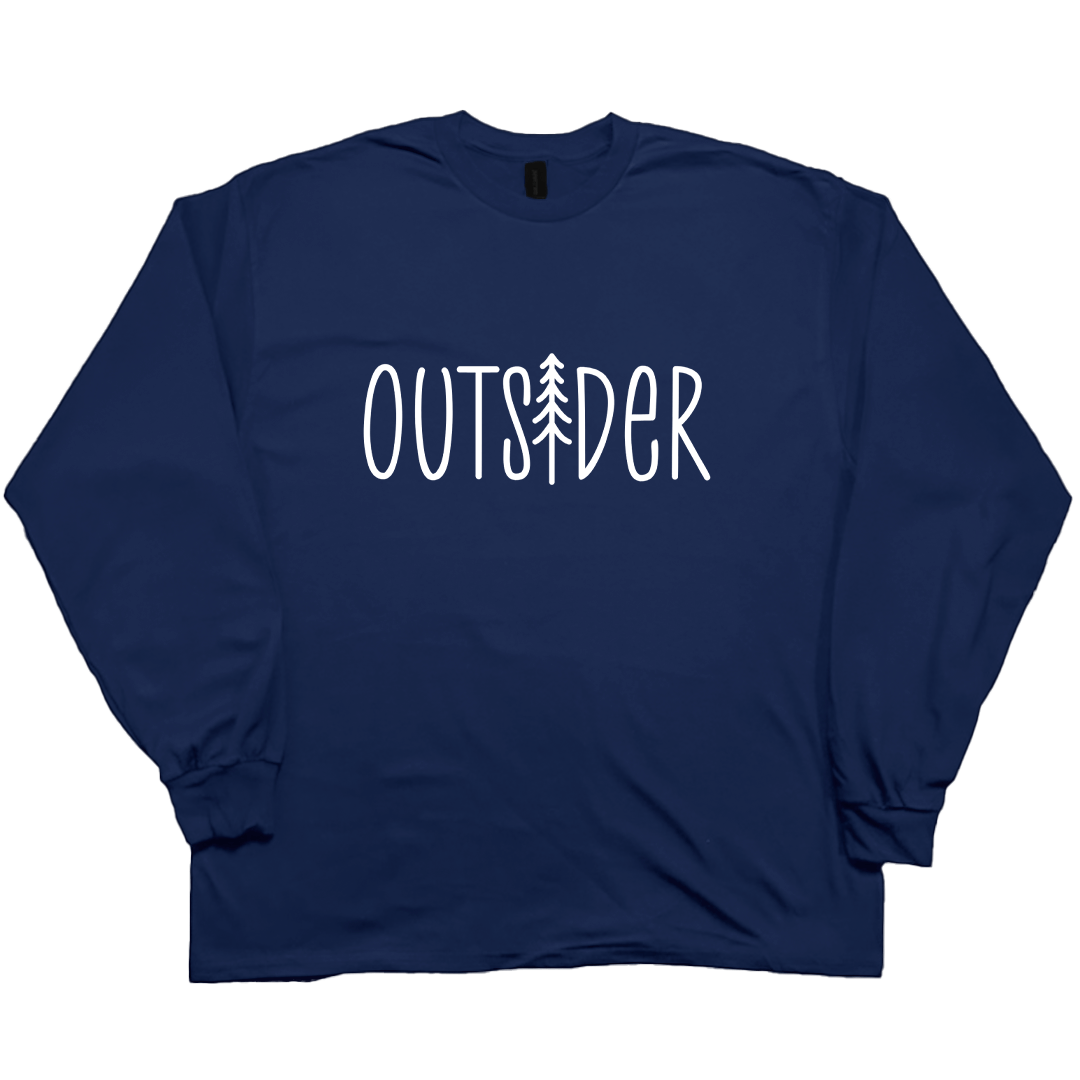 Outsider Adult Long Sleeve Tee - Muddy Boots Clothing - Long Sleeve Tee