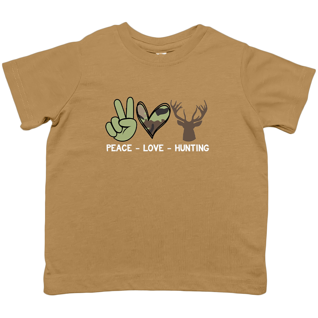 Peace Love Hunting Toddler Tee - Muddy Boots Clothing - T-Shirt