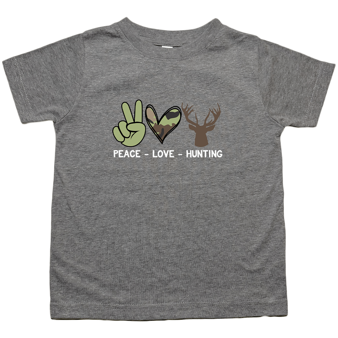 Peace Love Hunting Toddler Tee - Muddy Boots Clothing - T-Shirt