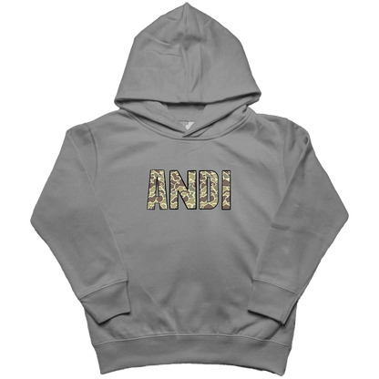 Personalized Camo Name Toddler Hoodie - Muddy Boots Clothing - Hoodie