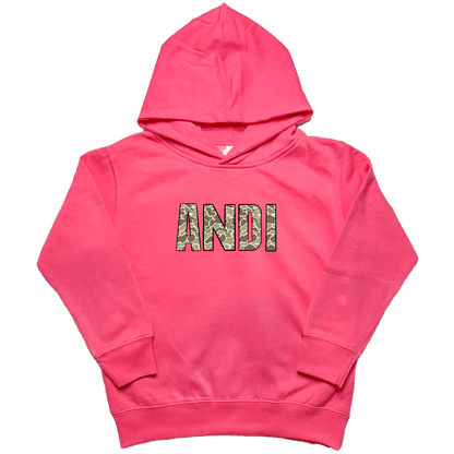 Personalized Camo Name Toddler Hoodie - Muddy Boots Clothing - Hoodie
