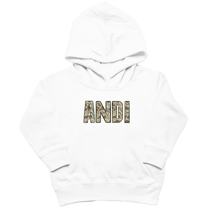 Personalized Camo Name Toddler Hoodie - Muddy Boots Clothing - Hoodie