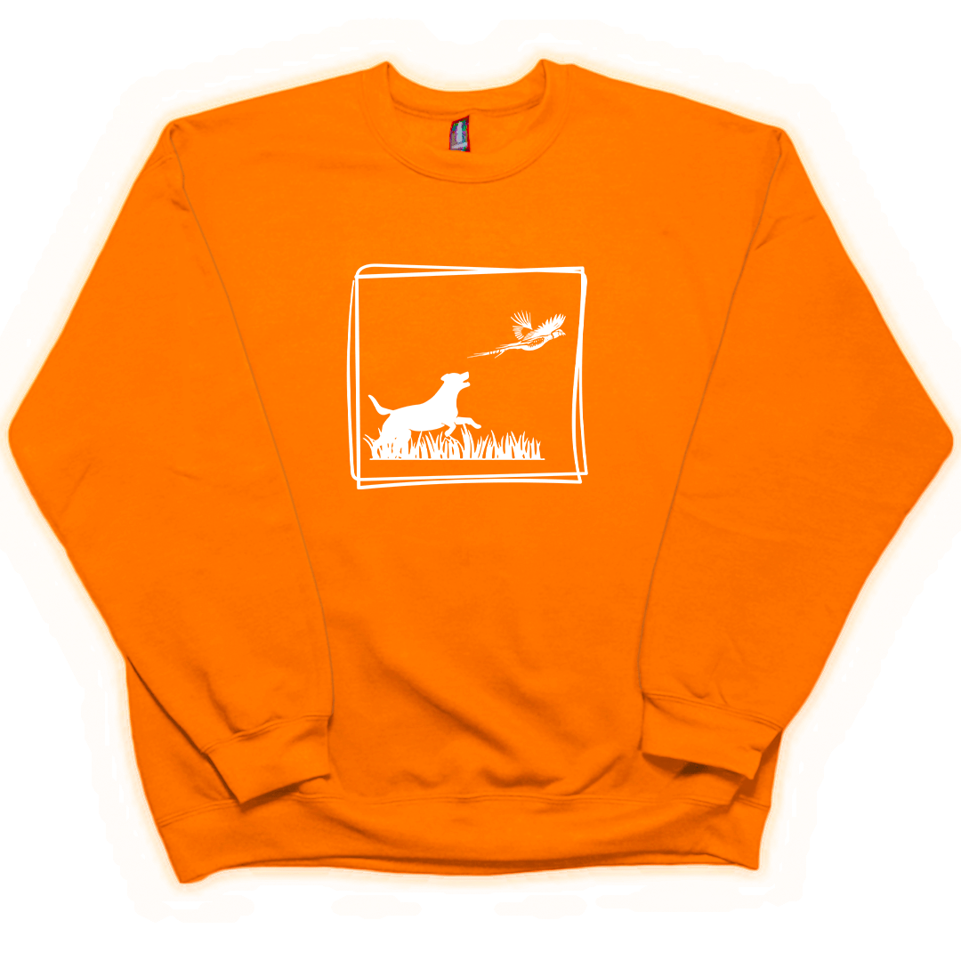 Pheasant Flush Adult Crew Neck Sweatshirt - Muddy Boots Clothing - Crew Neck Sweatshirt