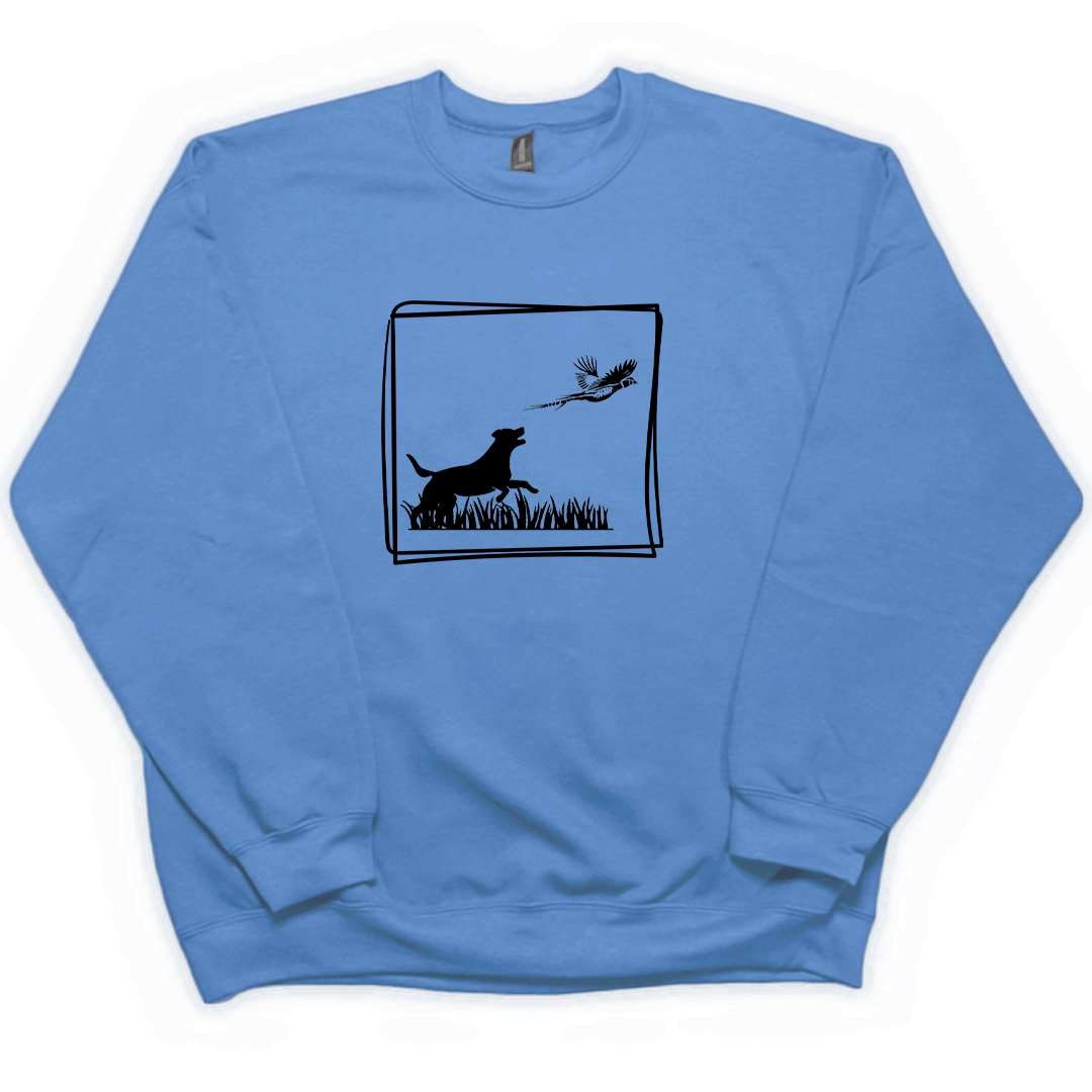 Pheasant Flush Adult Crew Neck Sweatshirt - Muddy Boots Clothing - Crew Neck Sweatshirt