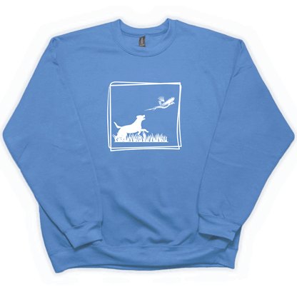 Pheasant Flush Adult Crew Neck Sweatshirt - Muddy Boots Clothing - Crew Neck Sweatshirt