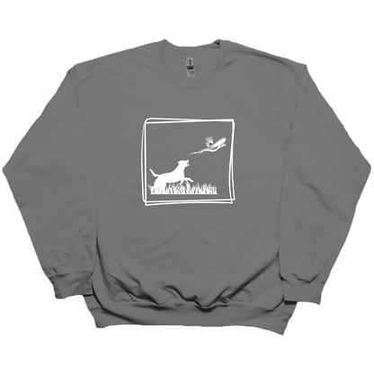 Pheasant Flush Adult Crew Neck Sweatshirt - Muddy Boots Clothing - Crew Neck Sweatshirt
