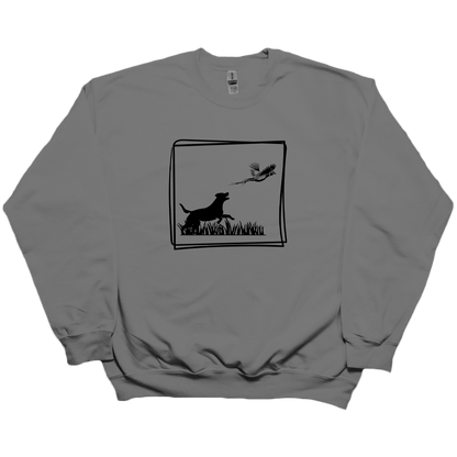 Pheasant Flush Adult Crew Neck Sweatshirt - Muddy Boots Clothing - Crew Neck Sweatshirt