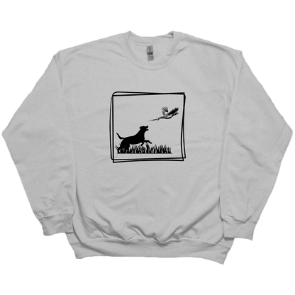 Pheasant Flush Adult Crew Neck Sweatshirt - Muddy Boots Clothing - Crew Neck Sweatshirt