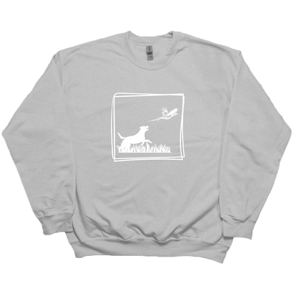 Pheasant Flush Adult Crew Neck Sweatshirt - Muddy Boots Clothing - Crew Neck Sweatshirt