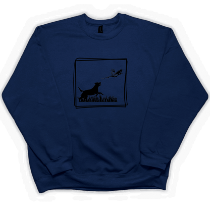 Pheasant Flush Adult Crew Neck Sweatshirt - Muddy Boots Clothing - Crew Neck Sweatshirt