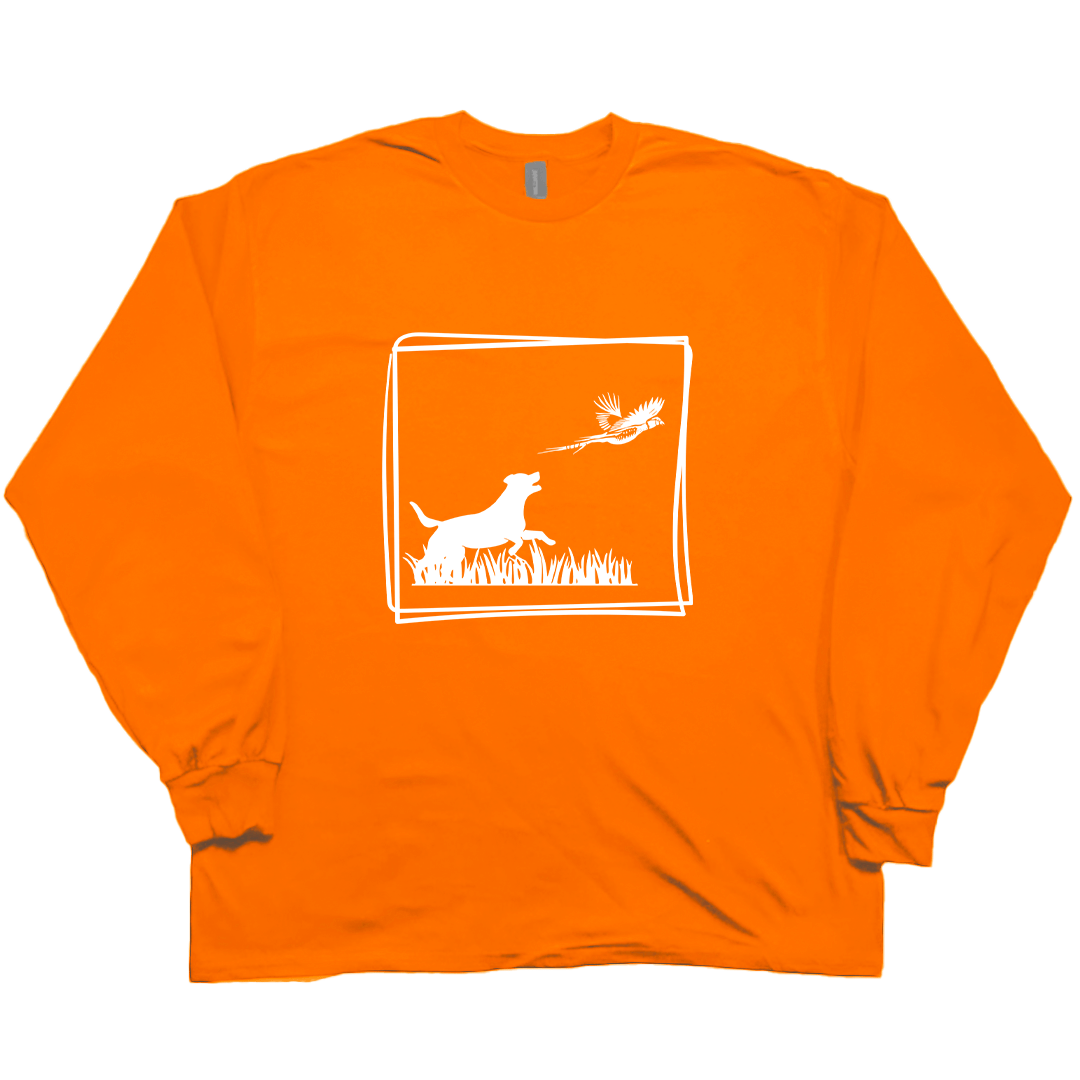 Pheasant Flush Adult Long Sleeve Tee - Muddy Boots Clothing - Long Sleeve Tee
