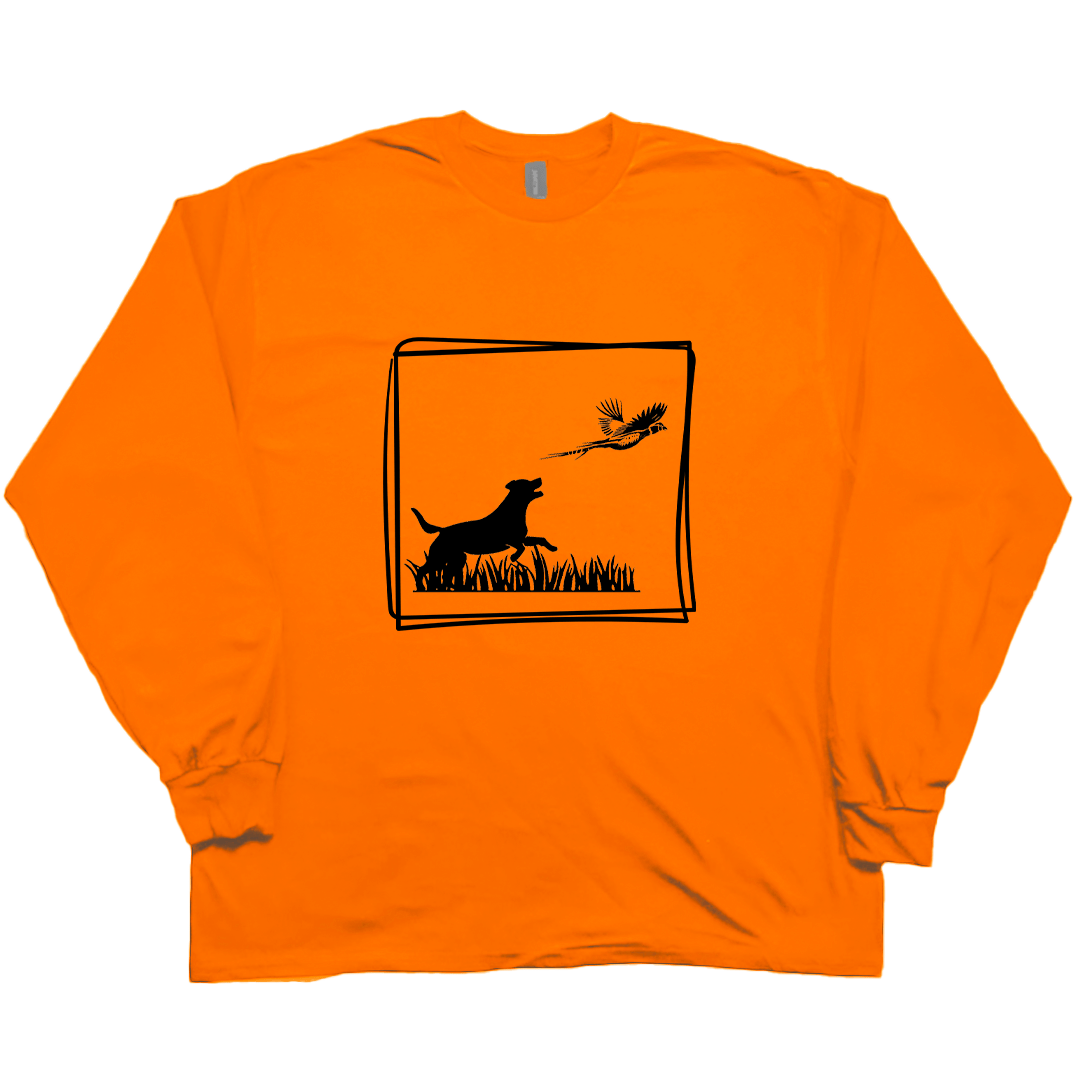 Pheasant Flush Adult Long Sleeve Tee - Muddy Boots Clothing - Long Sleeve Tee