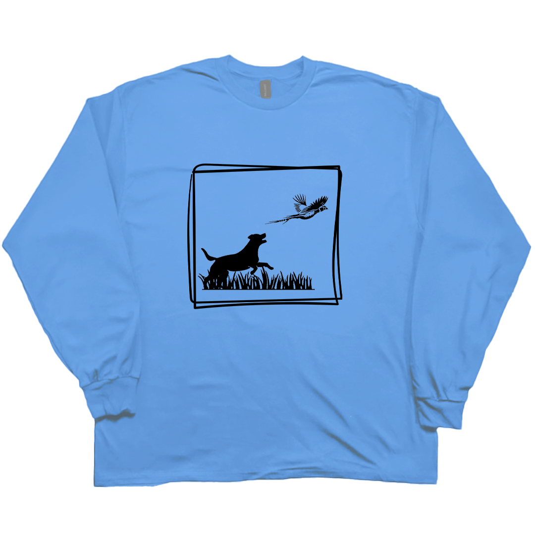 Pheasant Flush Adult Long Sleeve Tee - Muddy Boots Clothing - Long Sleeve Tee