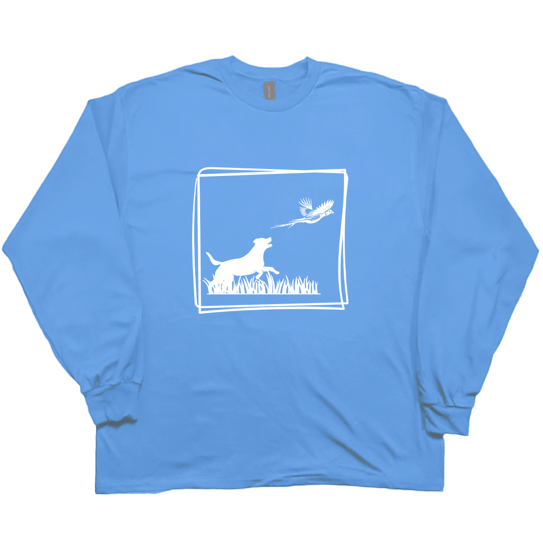 Pheasant Flush Adult Long Sleeve Tee - Muddy Boots Clothing - Long Sleeve Tee