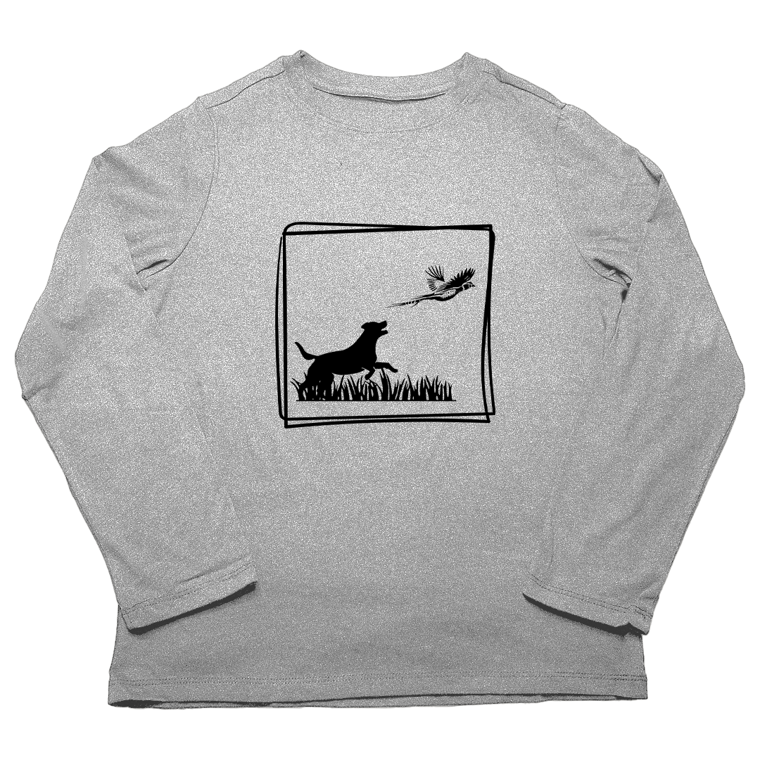 Pheasant Flush Adult Long Sleeve Tee - Muddy Boots Clothing - Long Sleeve Tee