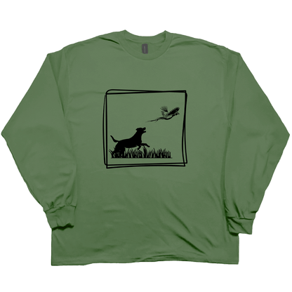 Pheasant Flush Adult Long Sleeve Tee - Muddy Boots Clothing - Long Sleeve Tee
